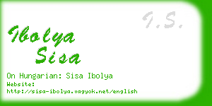 ibolya sisa business card